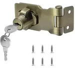 Schrank Schloss 100mm Bronzefarbe abschlie&szlig;bar mit Schl&uuml;sseln