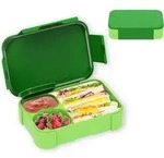 Brotdose Kinder Bento Box 900ml Auslaufsicher F&auml;cher Green