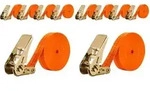 Spanngurte 4 St&uuml;ck 2.5CM x 8M 1000KG Ratsche Orange