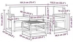 vidaXL Outdoor-Sofagarnitur mit Kissen 5 pcs Nat&uuml;rlich und Hellgrau