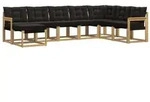 vidaXL Outdoor-Sofagarnitur mit Kissen 8 pcs Wei&szlig; und Schwarz