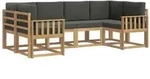 vidaXL Outdoor-Sofagarnitur mit Kissen 6 pcs Wei&szlig; und Anthrazit