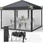 LEADZM Pavillon,Faltpavillon,Wasserdicht,UV Schutz 50+,H&ouml;henverstellbar mit
