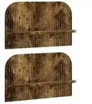vidaXL Wandregal 2 stk. R&auml;uchereiche 60 x 13,5 x 37,5 cm Holzwerkstoff