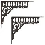 vidaXL Wandregalhalterungen 2 stk. Antikbraun 27,5 x 23 x 4 cm Stahl