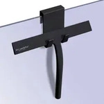 Duschabzieher Set 23 cm Silikon Fensterabzieher Schwarz