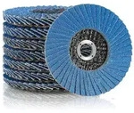 F&auml;cherscheiben 8er Set &Oslash;76 mm K40/60/80/120 10 mm Bohrung
