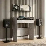 vidaXL DJ Tisch Betongrau 62 x 45 x 102 cm Holzwerkstoff