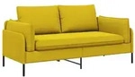 vidaXL 2-Sitzer Sofa 2-Sitzer Gelb 188 x 81 x 89 cm Samt