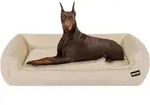 Hundebett Hundesofa Hundekissen Abnehmbar L 120 x B 90 x H 30 cm Beige