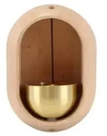 Holz Windspiel T&uuml;rklingel Oval mit Magnet