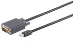 Mini Displayport 1.2 /VGA Stecker, schwarz, 5m