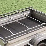 vidaXL Planehalterung f&uuml;r Anh&auml;nger 4 pcs Silber 130-210 cm Aluminium