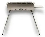 Mangal Alanya Edelstahl Schaschlik Grill mit Grillrost Ablage