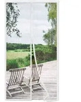 Magnet Fliegengitter T&uuml;r 60x205cm Wei&szlig; Insektenschutz Balkont&uuml;r Ohne Bohren