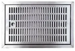 Catch tray - CNS for insertion 440 mm x 240 mm including drain connection