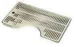 Tropfblech, Abtropfblech, Tropfschale - mit Kerbung, Edelstahl, 400 x 220 x 20 mm