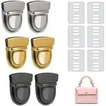 6x Taschenschloss Edelstahl Gold/Silber/Gun Black