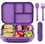 Brotdose Kinder Bento Box 1200ml Lunchbox 4 F&auml;cher Besteck