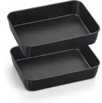 Mini Backblech Set 2er | Antihaft Edelstahl Auflaufform 23,8x18x5cm