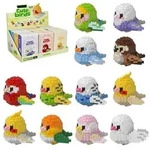 LULUFUN Vogel-Bausteine-Set, Papagei-Mini-Bausteine Lernspielzeug f&uuml;r