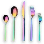Besteckset Titanium Regenbogen Plated 30 St&uuml;ck Service 6 04.regenbogen