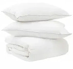 vidaXL Duvet- und Kopfkissen-Set 3 stk. 240 x 220 cm Winter Wei&szlig;