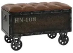 vidaXL Aufbewahrungsbank mit Rollen 80,5 cm aus massivem Tannenholz