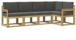 vidaXL Outdoor-Sofagarnitur mit Kissen 5 pcs Wei&szlig; und Anthrazit