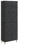 vidaXL Schrankset 2 pcs Schwarz Holzwerkstoff