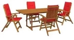 vidaXL 5-teiliges Garten-Esszimmer-Set Natur Massivholz Akazie