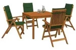 vidaXL 5-teiliges Garten-Esszimmer-Set 5 stk. Natur Massivholz Akazie