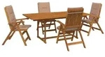 vidaXL 5-teiliges Garten-Esszimmer-Set Natur Massivholz Akazie