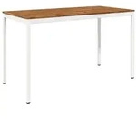 vidaXL Gartenbar-Tisch NAARDEN Nat&uuml;rlich und Wei&szlig; 180 x 88,5 x 105 cm