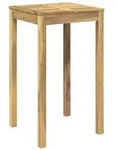 vidaXL Gartenbar-Tisch Wei&szlig; 60 x 60,5 x 105 cm Massivholz Akazie