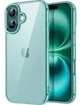 Handyh&uuml;lle iPhone 16 6 1 Sto&szlig;fest Transparent Anti Kratzer Blaugr&uuml;n