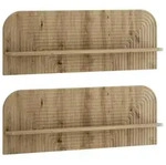 vidaXL Wandregal 2 stk. Artisan-Eiche 102 x 13,5 x 37,5 cm
