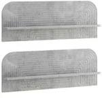 vidaXL Wandregal 2 stk. Betongrau 102 x 13,5 x 37,5 cm Holzwerkstoff