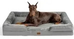 Hundebett orthop&auml;disches waschbar L 134 x B 106 x H 20 cm Grau