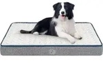 Hundebett L 90x60cm Orthop&auml;disch Grau Waschbar Wasserdicht