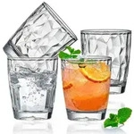 Kunststoffbecher 300ml transparent 4er-Set stapelbar sp&uuml;lmaschinenfest