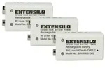 EXTENSILO 3x 9V-Akku Block f&uuml;r diverse Ger&auml;te (1 Ah, 9 V, Li-Ion) |...