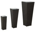 vidaXL Set f&uuml;r Outdoor 3 pcs Schwarz Metall