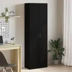 vidaXL Schrank aus schwarzem Eichenholz 60 x 32 x 190 cm, aus Spanplatten.