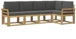 vidaXL Outdoor-Sofagarnitur mit Kissen 5 pcs Wei&szlig; und Anthrazit