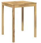 vidaXL Gartenbar-Tisch Wei&szlig; 80 x 80,5 x 105 cm Massivholz Akazie