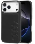 Audi TT H&uuml;lle iPhone 18 Pro Max MagSafe Kunstleder schwarz Logo Ringe