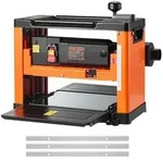 VEVOR Dickenhobel, Dreiblatt, 330 mm Arbeitstisch, Hobelmaschine, 2 kW,...