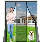 Fliegengitter Doppelt&uuml;r 125x235cm Schwarz mit Magneten