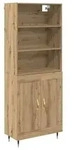vidaXL Highboard Artisan-Eiche 69,5 x 34 x 180 cm Holzwerkstoff